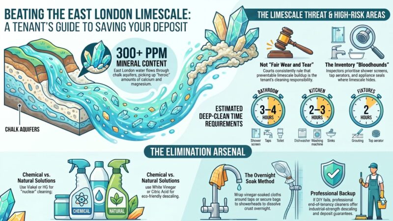 Hard Water Stains in East London Flats Or How To Solve The Limescale Issue Before You Move Out