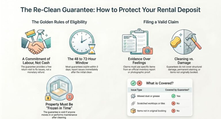 End of Tenancy Cleaning With a Re-Clean Guarantee: What the Conditions Actually Are