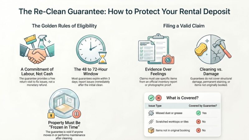 End of Tenancy Cleaning With a Re-Clean Guarantee: What the Conditions Actually Are